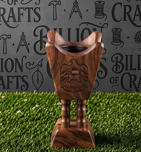 Quemador de Oud de Madera Personalizado con Logotipo Grabado de Águila de los Emiratos Árabes Unidos, Soporte Tradicional para Bakhoor, para Fragancia Árabe para el Hogar - Product Image 4