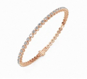 Pulsera de tenis de oro amarillo, rosa y blanco de 9KT, 14KT, 18KT con diamantes cultivados en laboratorio de brillo cósmico, 2.250 quilates, 45 piezas, joyería de lujo sostenible - Product Image 4