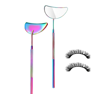 Wholesale Plasma Rainbow Stainless Steel Eyelash <b>Mirror</b> for Lashes Customized Lash <b>Mirror</b> - Product Image 1