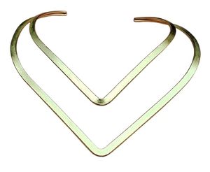 Collier ras du cou en laiton métallique pour femme, réglable, plaqué laiton, bijou minimaliste, élégant et tendance - Product Image 6