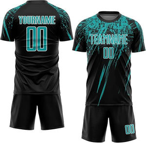 Uniforme de football uni respirant à séchage rapide, manches courtes, unisexe, adulte, toutes saisons, personnalisable OEM - Product Image 5