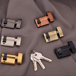 Specification Grade 60mm Half Brass Profile Cylinder Polished Gold Finish Mechanical Lock Commercial Office Casework - Product Image 4