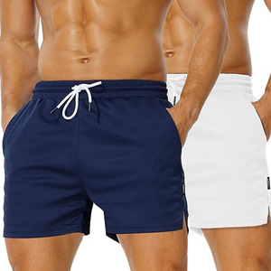 Hydro-Duo Performance Series: Conjunto de Shorts Deportivos de Secado Rápido de Primera Calidad para Natación y Gimnasio en Azul Marino y Blanco Ártico - Product Image 1