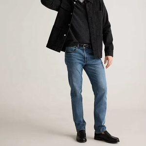 Factory Direct Sales Straight Denim <b>Trousers</b> Custom <b>Light</b> Wash Men Denim Jeans - Product Image 5
