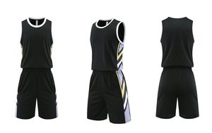 Ensemble uniforme de basket-ball sublimé bleu royal, blanc et rouge, tenue de sport en mesh respirant pour équipe de basket-ball - Product Image 6