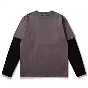 Customized Men's Clothing Double Layer Sleeve T-shirt Men's <b>Long</b> Sleeved Best Quality Printing T Shirt For Men's Adults - Product Image 5
