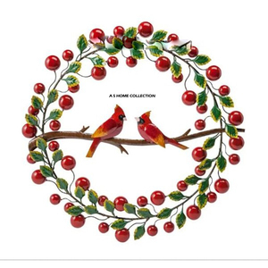 Festival Decor Metal Hanging Wreath Christmas <b>Tree</b> Decoration High Selling Wedding <b>Artificial</b> Flowers Christmas Wreath - Product Image 2