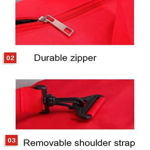 Sac de sport sur mesure, design de haute qualité, unisexe, nylon/polyester, fermeture éclair imperméable, sacs de sport personnalisés - Product Image 6