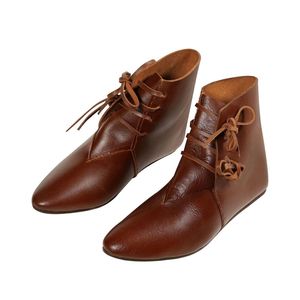 Armadura Medieval de Cuero Genuino Hecha a Mano, Zapatos Históricos Renacentistas Auténticos para Reenactment, Halloween, San Valentín, Navidad - Product Image 1