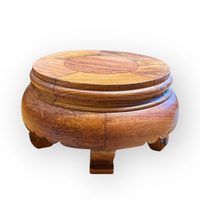 Tabouret ottoman traditionnel haut fait main, écologique et durable pour la chambre à coucher, fabriqué en bois massif d'une seule pièce, mesure 14 cm