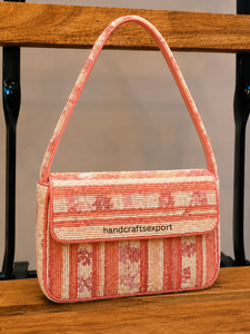 Bolso de Hombro de Lujo, Profesional, Moderno, Hecho a Mano, con Cuentas Florales, para Mujer |   Bolso de Noche Bordado Vintage para Novia |   Fuerte - Product Image 6