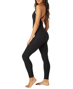 ชุดบอดี้สูทแขนกุดสีดำสำหรับผู้หญิง คุณภาพสูง สวมใส่สบาย เหมาะสำหรับออกกำลังกาย ยืดหยุ่นได้เต็มตัว - Product Image 4