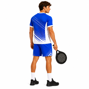 Uniforme de Pádel Transpirable Personalizado para Verano, Ropa Deportiva para Hombre con Estampado por Transferencia de Calor, 100% Poliéster, Secado Rápido, Manga Corta - Product Image 2