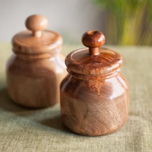 Natural Wooden Container Low Cost Handmade <b>Storage</b> Box for <b>Kitchen</b> Dining Table and Food <b>Storage</b> At Affordable Price From India - Product Image 6