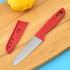 มีดปอกเปลือกสแตนเลสสำหรับแคมป์ปิ้ง พร้อมปลอกใบมีด อุปกรณ์อเนกประสงค์สำหรับกิจกรรมกลางแจ้ง รับผลิตตามแบบ OEM - Product Image 1