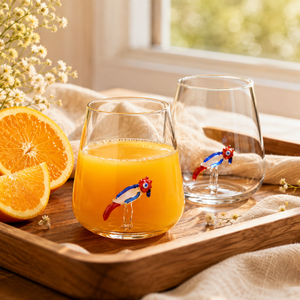 Gobelets à boire réutilisables en borosilicate transparent de 300 ml, faits à la main, modernes, sans plomb, pour whisky, eau, jus, fêtes, vente en gros - Product Image 5