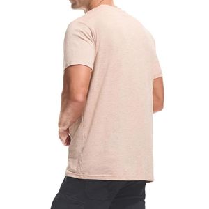 Custom <b>Peach</b> Beige Short Sleeve Mens V Neck <b>T</b> <b>Shirt</b> High Quality Poly Cotton Slim Breathable Mens V Neck <b>T</b> <b>Shirts</b> - Product Image 5