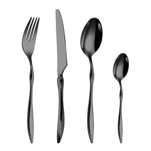 Ensemble de Couverts de Luxe en Acier Inoxydable Doré – Vaisselle et Couverts Commerciaux en Gros, Ensemble Fourchette Cuillère Couteau pour Hôtels et Banquets - Product Image 5