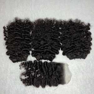 CDYHAIRVN Cabello Vietnamita Virgen Ondulado y Rizado 100% Natural Negro Birmano Afro Pixie Rizado al Agua - Product Image 3