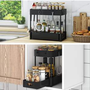 2 Ensembles d'Organiseurs de Tiroirs pour Cuisine et Salle de Bain, Solution de Rangement et d'Organisation Sous Évier - Product Image 6