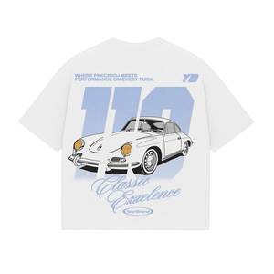 เสื้อยืดสีดำสำหรับผู้ชาย พิมพ์ลายการ์ตูนแมว แขนสั้น คอกลม ทรงลำลอง ดีไซน์โลโก้ด้านหน้า - Product Image 4