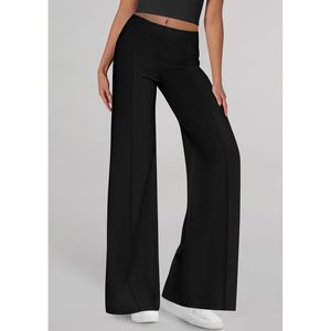 <span class=keywords><strong>Pantaloni</strong></span> da donna personalizzati 2026 traspiranti <span class=keywords><strong>a</strong></span> vita alta, <span class=keywords><strong>a</strong></span> gamba larga, stile <span class=keywords><strong>palazzo</strong></span>, casual ed eleganti, per allenamento, relax e cargo - Product Image 3