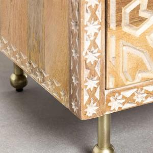 Mesa de Noche de Madera Vandana Arion Lyra con Patas de Metal - Product Image 6