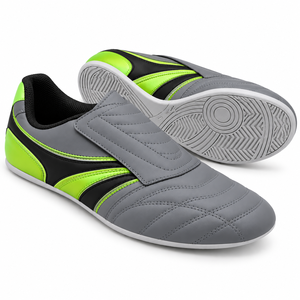 Custom Taekwondo Shoes Martial Arts Training Sneakers Unisex <b>Velcro</b> <b>Strap</b> Leather Footwear - Product Image 1