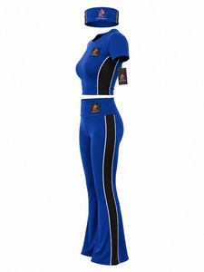 Conjunto deportivo elegante para mujer con leggings y diadema, de ajuste elástico, ideal para entrenamiento, yoga, running y uso relajado. - Product Image 3
