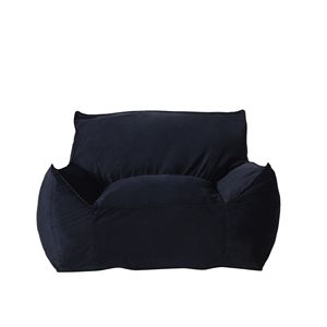Poltrona Sacco Allea in Velluto Blu Notte con Braccioli, Comodo Divano Sacco - Product Image 2
