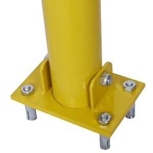 Giallo dissuasore di parcheggio con serratura a casa Garage Street decoro per auto posti di protezione palo barriera al traffico - Product Image 4