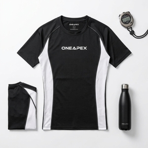Men <b>Compression</b> T <b>Shirt</b> <b>Black</b> White Short Sleeve Athletic Gym Training Sportswear Custom Logo Fitness Running Workout <b>Shirt</b> - Product Image 3