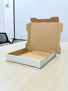 Boîte d'expédition alimentaire personnalisée avec logo imprimé, en carton ondulé recyclé écologique, plateau alimentaire pliable en papier kraft, vente en gros - Product Image 2