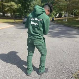 Ensemble de survêtement personnalisé 2025 pour hommes – Ensemble 2 pièces en molleton respirant de qualité supérieure – Vente en gros OEM - Product Image 4