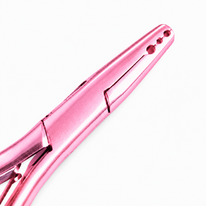 MANAN INSTRUMENTS Pinzas de Acero Inoxidable Rosadas para Instalación y Remoción de Extensiones de Cabello - Product Image 2
