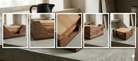 Boîte à sous-verres en bois faite à la main, design classique, sous-verres carrés 3D ajustables pour thé, café, boissons froides, diamètre 300 mm