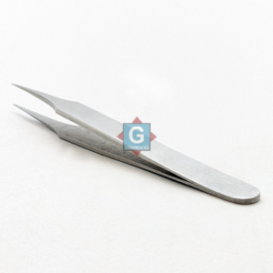 Pinces à épiler en acier inoxydable à pointe droite pour extensions de cils, testées à la main, vente en gros - Product Image 1
