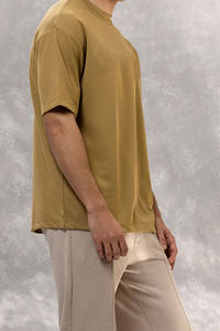 T-shirt unisexe homme surdimensionné à épaules tombantes en sergé 100 % polyester 280g, impression numérique, logo personnalisé, faible coût - Product Image 3