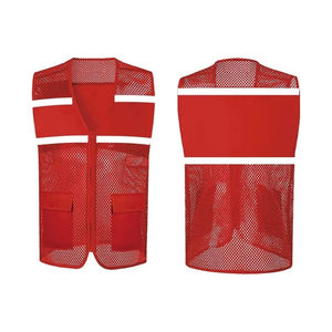 Gilet de sécurité réfléchissant haute visibilité en polyester pour hommes, couleur et logo personnalisés, haute qualité, respirant, séchage rapide, vêtements de travail - Product Image 3