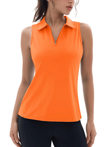 Camisa con cremallera, corte ajustado, informal, de moda, fabricante mayorista, camisa sin mangas con cremallera para mujer, tela suave, ropa informal - Product Image 3