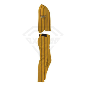 Custom <b>Baseball</b> Uniform Men's Yellow Striped Jersey Pants <b>Set</b> Sublimated Print Moisture Wicking Regular Fit Adult All Seasons - Product Image 6