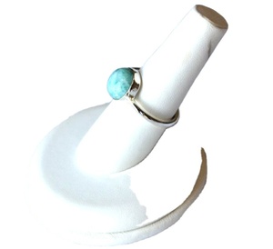 Gran oferta, anillo de plata 925 de canal clásico a la moda para mujer, joyería OEM Larimar chapada en oro rosa para bodas y compromisos - Product Image 2