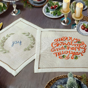 New Year <b>Linen</b> <b>Set</b> Cocktail Napkin | Premium 100% Natural <b>Linen</b>, Eco Friendly Reusable Table Napkins - Product Image 6