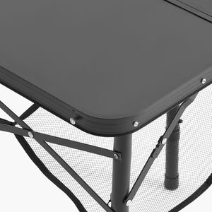 Tavolo da Campeggio Pieghevole in Alluminio e MDF con Altezza Regolabile, Leggero e Portatile, con Maniglia e Rete per il Trasporto, Ideale per Spiaggia, Palestra, Parco - Product Image 2