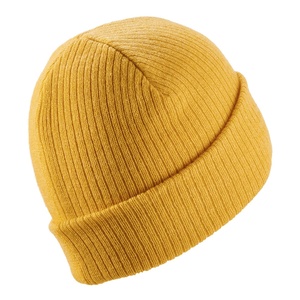 Bonnet tricoté personnalisé en gros pour hommes, bonnets jaunes décontractés chauds d'hiver pour adultes, casquette unie vierge pour enfants, fabricant - Product Image 2