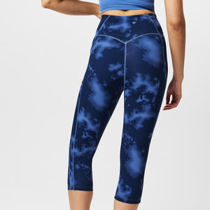 Latest Design Women Workout Gym Capri Lightweight High Waist Compression Gym Capri Fitness Wear Solid Colo Legging Pant - Product Image 6