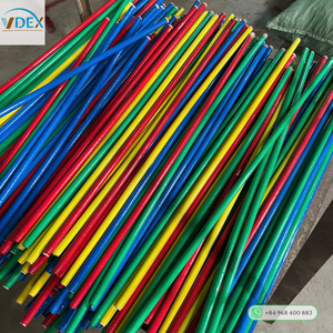 Wooden <b>Broomstick</b>, PVC Coated Finish & Reinforced Color Plastic Cap - Product Image 5