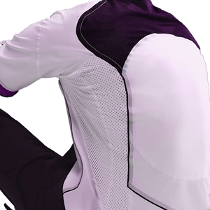 Maillot de football blanc à manches longues pour homme avec empiècements en mesh respirant, sans col, coupe classique, pour adultes, toutes saisons - Product Image 5