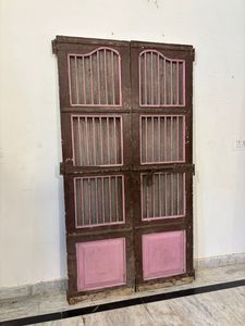 Arco de puerta de madera y hierro Jali antiguo, decoración rústica para el hogar, para entrada o portón, artesanía india recuperada de templo - Product Image 2