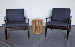 Sillón Sina en Madera de Caoba Sólida para Sala de Estar Moderna con Tela y Cojines, Uso en Hoteles, No Requiere Ensamblaje - Product Image 4